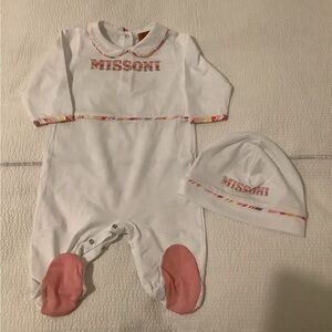 MISSONI Pink Babygrow Set size 3mn